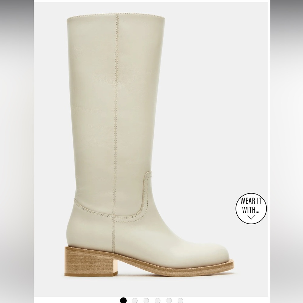 Steven Madden Riggs Bone Leather Knee High Boots